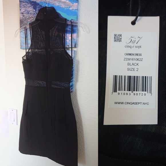 NWT Cinq a Sept Carmen Little Black Dress - Picture 10 of 10